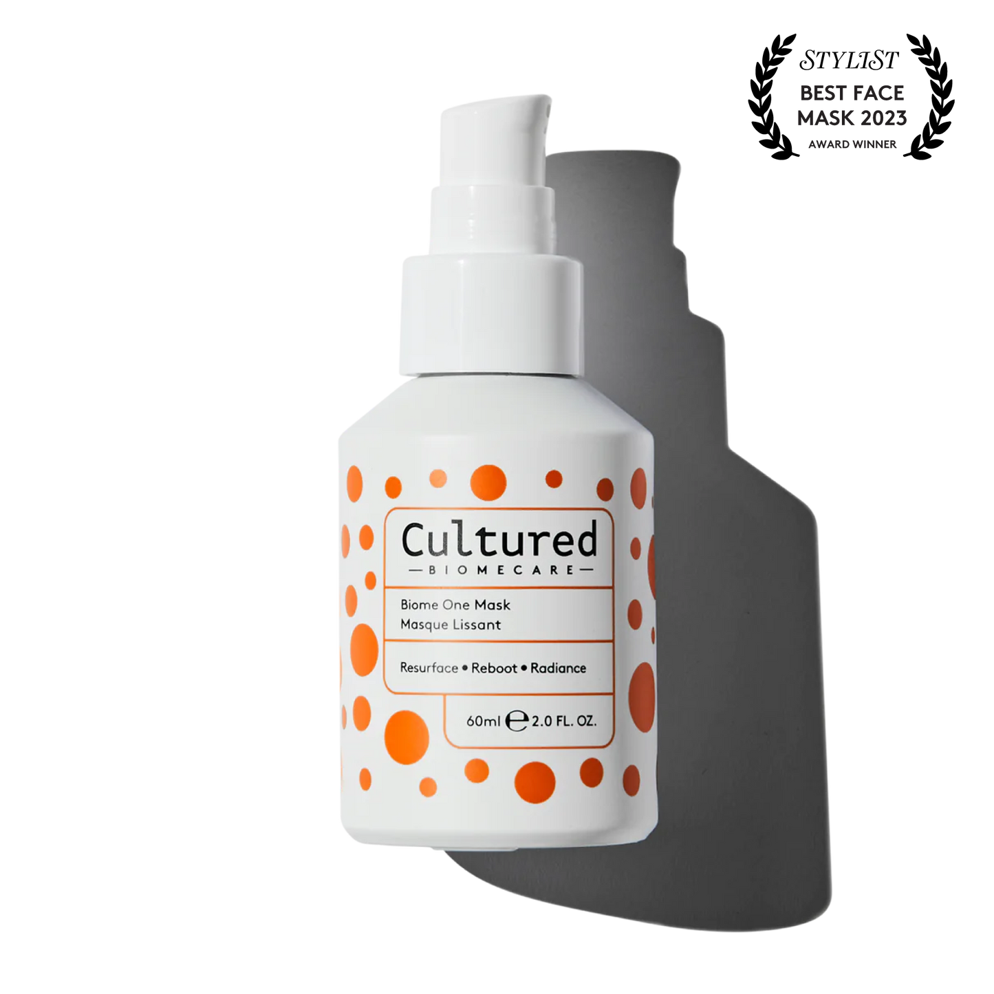 a close up bottle of Cultured Biome One Mask